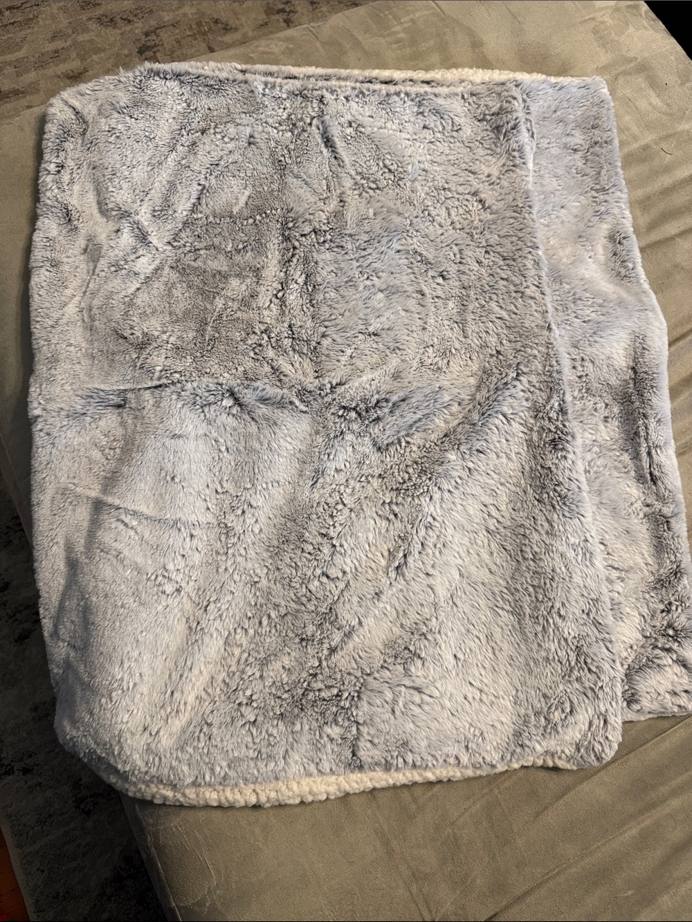 Cozy Plush Faux Fur Pillow Cases in Light Gray